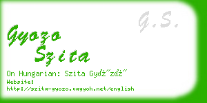 gyozo szita business card